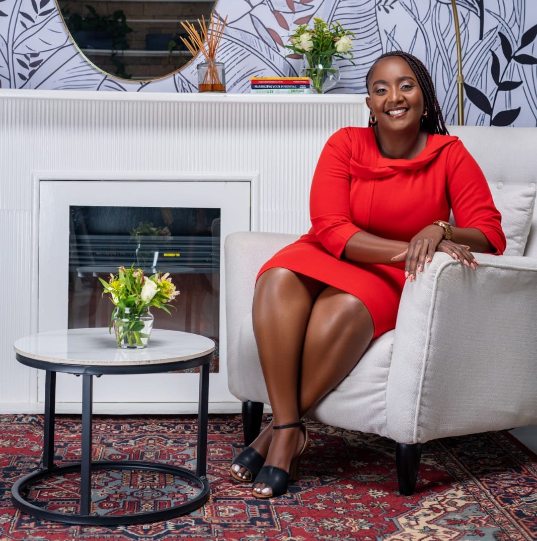 Daisy Nyawira seated in her office